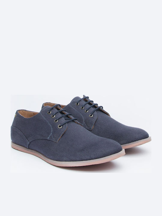 Leder Herren Freizeitschuhe Blau