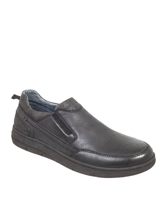 Adam's Shoes Men's Leather Casual Shoes Black