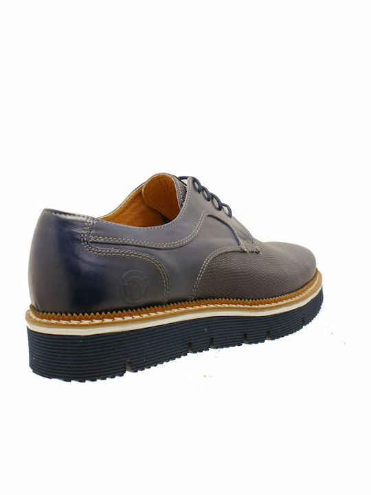 Leder Herren Freizeitschuhe Blau