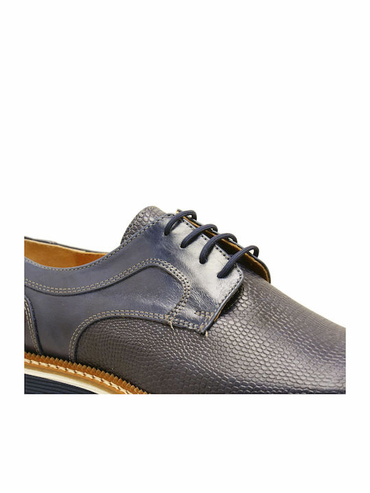 Leder Herren Freizeitschuhe Blau