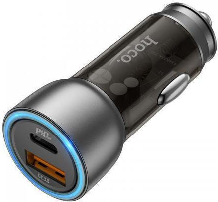 Hoco Car Charger Brown Nz8 Fast Charging with a Port USB