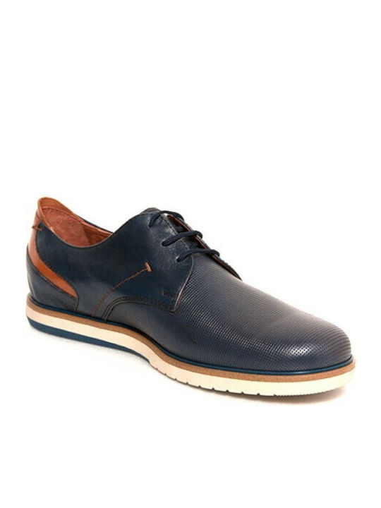 Nikolas Men's Leather Casual Shoes Blue