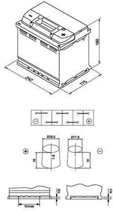 Bavaria Car Battery with 60Ah Capacity and 680A CCA