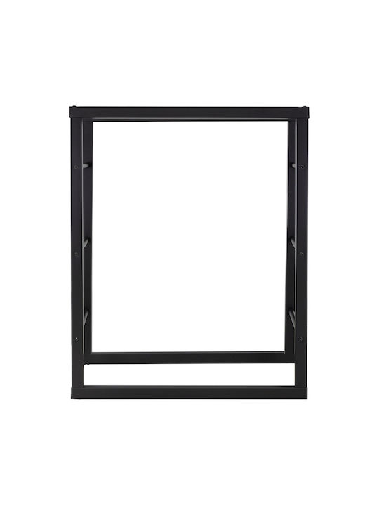 ML-Design Μεταλλικό Ράφι Αποθήκευσης Ξύλων Μαύρο ML-Design Μεταλλικό Ράφι Αποθήκευσης Ξύλων Μαύρο