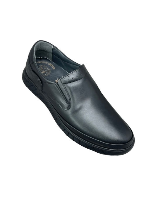 Smart Steps Leder Herren Freizeitschuhe Schwarz