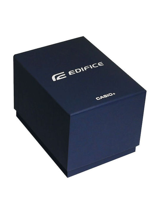 Casio Edifice Ανδρικό Ρολόι Χρονογράφος Μπαταρίας με Ασημί Μεταλλικό Μπρασελέ