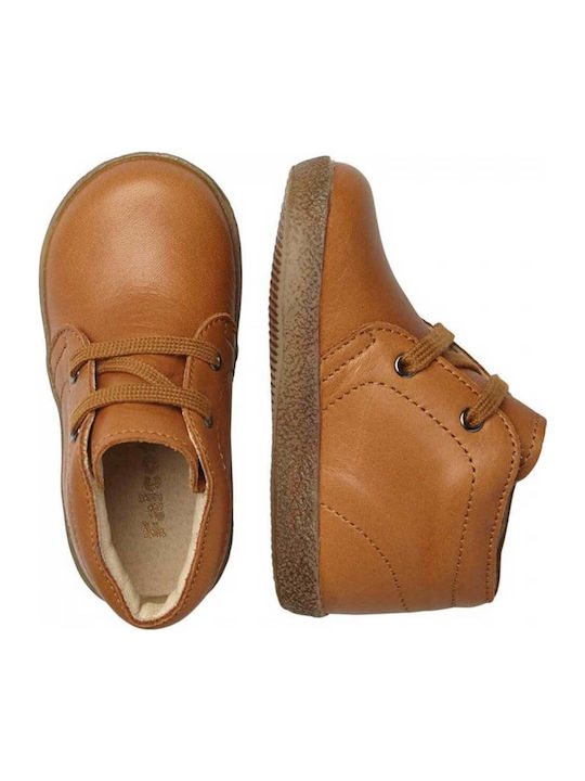 Lederne Kinderstiefeletten Braun