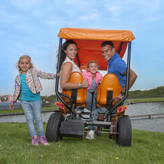 Berg Kids Foot-to-Floor Car Two Seater with Pedal Inspired Orange