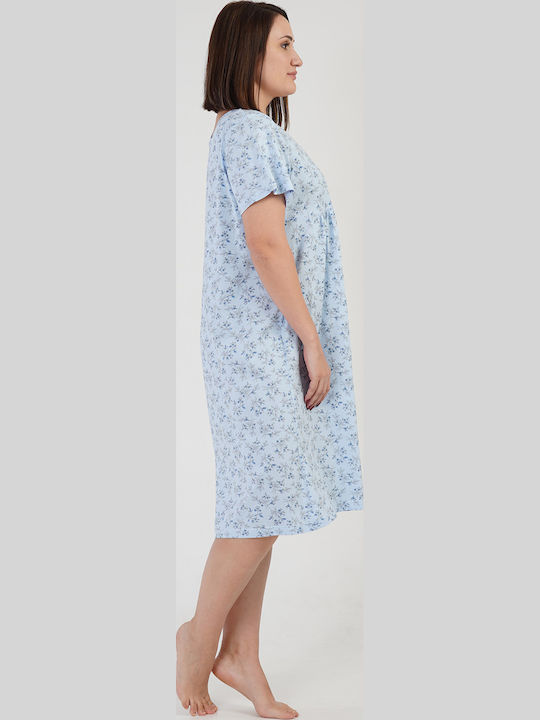 Vienetta Secret Summer Women's Nightdress Light Blue