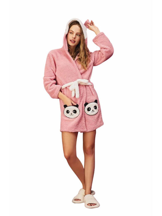 Elitol Winter Women's Cotton Robe Rose