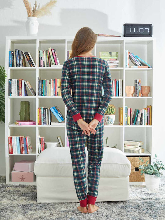 Sexen Winter Women's Pyjama Set Cotton Green