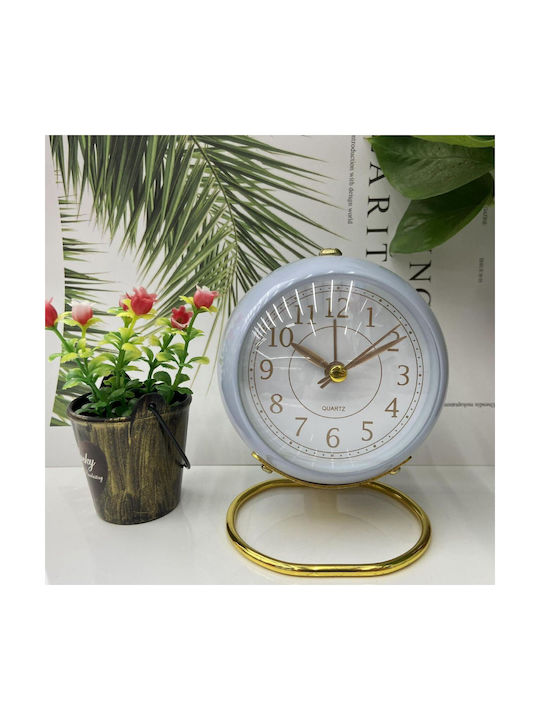 RS Tabletop Clock with Alarm Light Blue 5023-3