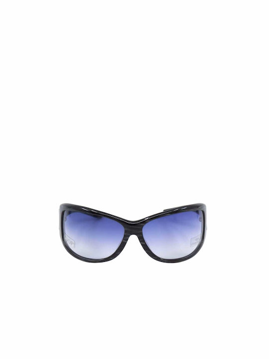 Joop! Women's Sunglasses with Black Plastic Frame and Blue Gradient Lens 87115/650/68-15-120