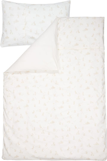 Little Dutch Βρεφική Παπλωματοθήκη Baby Bunny Λευκή 100x140εκ.