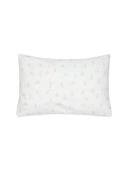 Little Dutch Βρεφική Παπλωματοθήκη Baby Bunny Λευκή 100x140εκ.