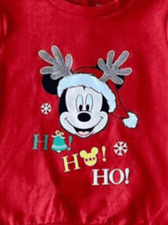 Disney Kids Blouse Long Sleeve Red Mickey