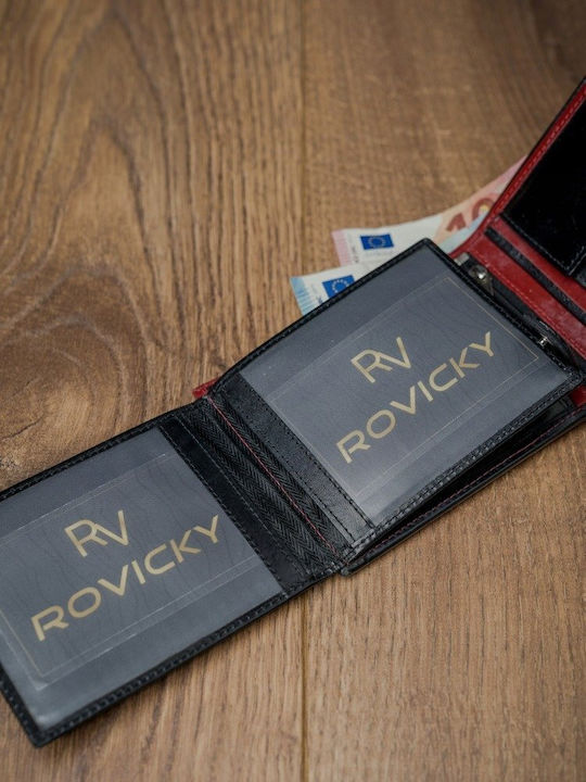 Дървен Мъжки Портфейл С RFID Червен