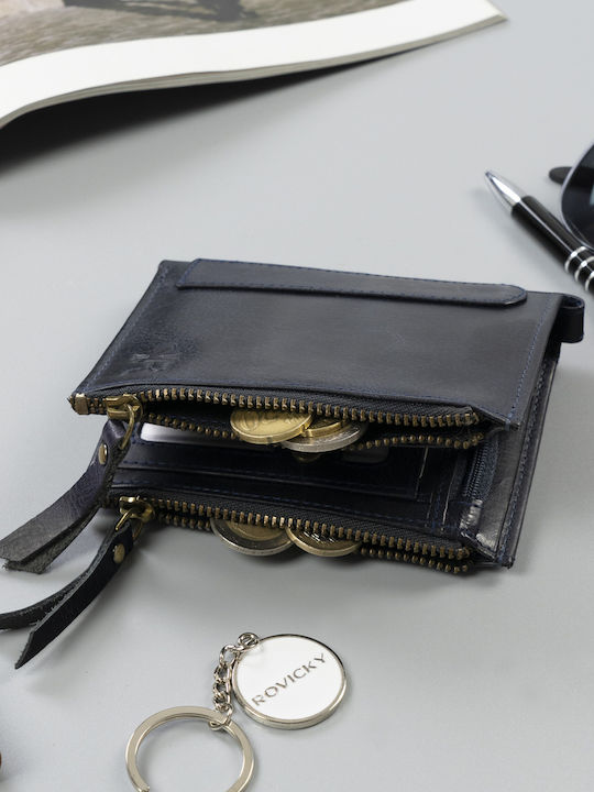 Кожен Мъжки Портфейл Монетник с RFID Черен