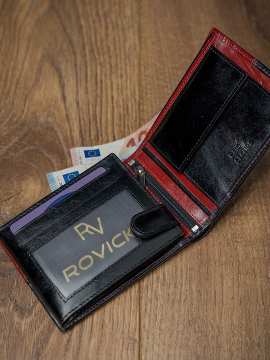Дървен Мъжки Портфейл С RFID Червен