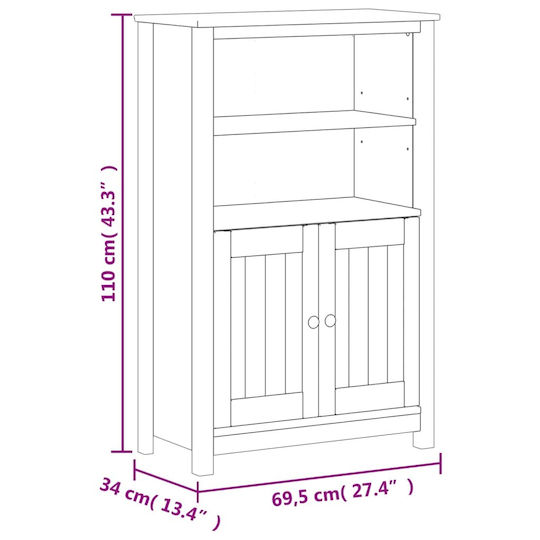 vidaXL Bathroom Cabinet Black