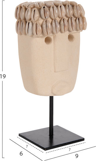 HomeMarkt Decorative Bust from Stone 7x7x19cm