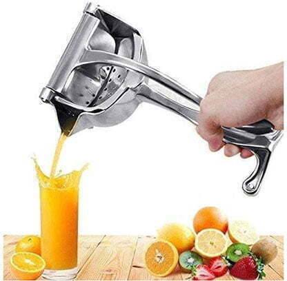 Hand Press Orange made of Stainless Steel in Silver Color