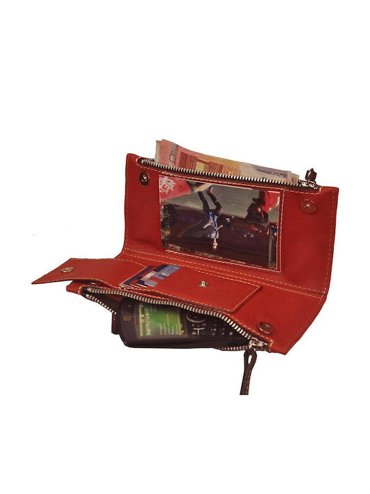 Small Leather Women's Wallet Classic Red