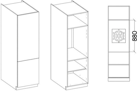 Kitchen Cabinet Set Wall & Floor Green 260x60x190pcs