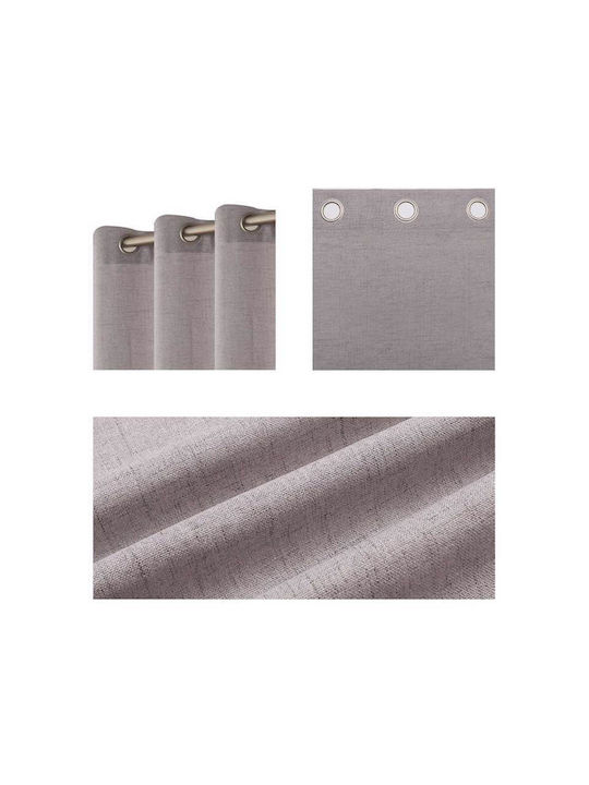 Viokarpet Curtain with Grommet Brown 140x285cm