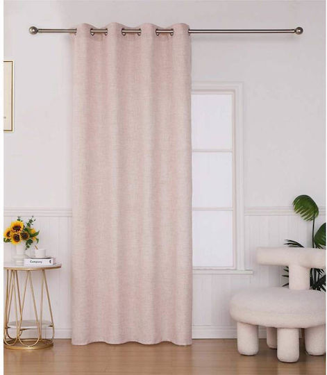 Viokarpet Vorhang mit Grommets Rosa 140x285cm
