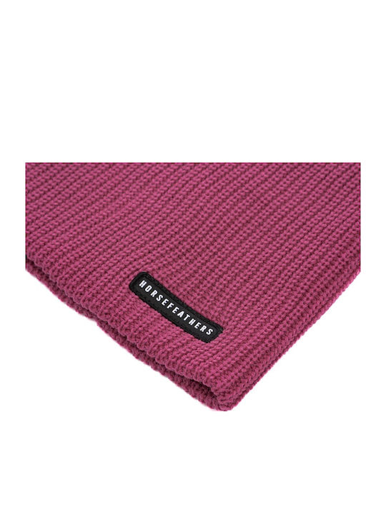 Beanie Unisex Beanie Knitted in Fuchsia color