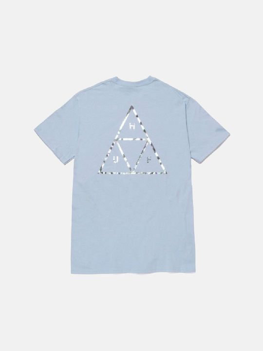 HUF Triple Triangle T-shirt Bărbătesc cu Mânecă Scurtă Albastru deschis