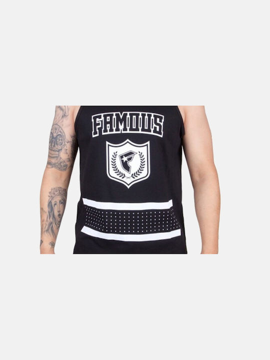 Famous Men's Sleeveless Blouse Black