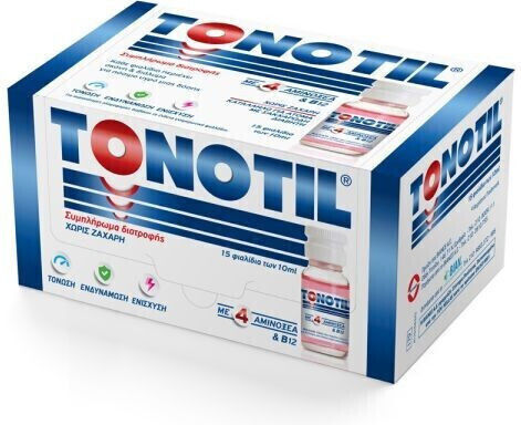 Tonotil 4 Amino Acids Multivitamin 10 Ampoules + 30% product (10+3) for Energy