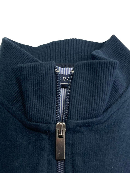 Pol Paulo Men's Cardigan with Zipper Blue