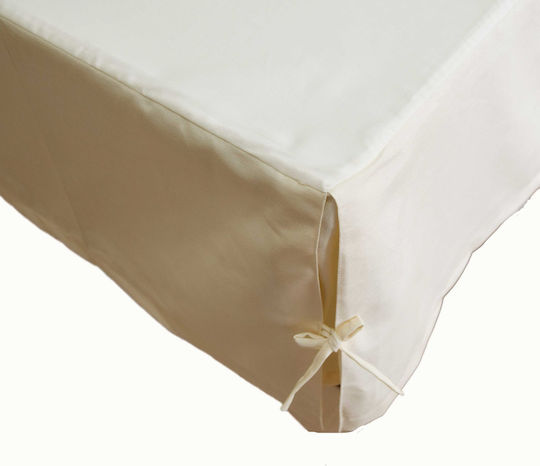 Decocraft Elastische Abdeckung für Bett-Volant Basic cream 90x200cm 1Stück 25-003-00003