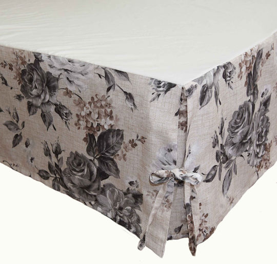 Decocraft Husă pentru Baza Patului Gri 160x200cm 1buc 25-303-00106