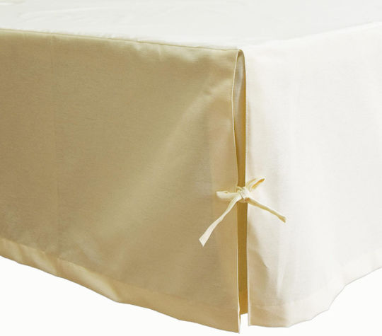 Decocraft Κάλυμμα Βάσης Κρεβατιού Cream 130x200cm