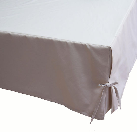 Decocraft Elastische Abdeckung für Bett-Volant Ecru 160x200cm 1Stück 25-003-00403