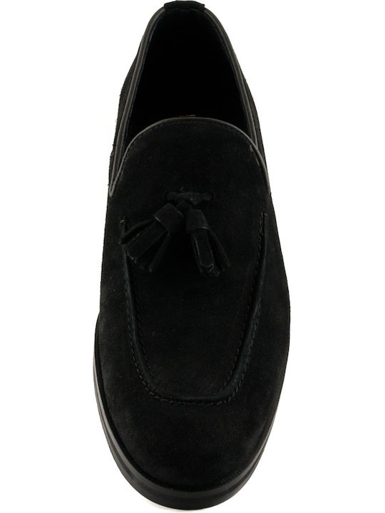 Leder Herren Mokassins in Schwarz Farbe