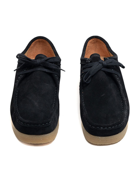 Sider Collection Men's Suede Moccasins Black