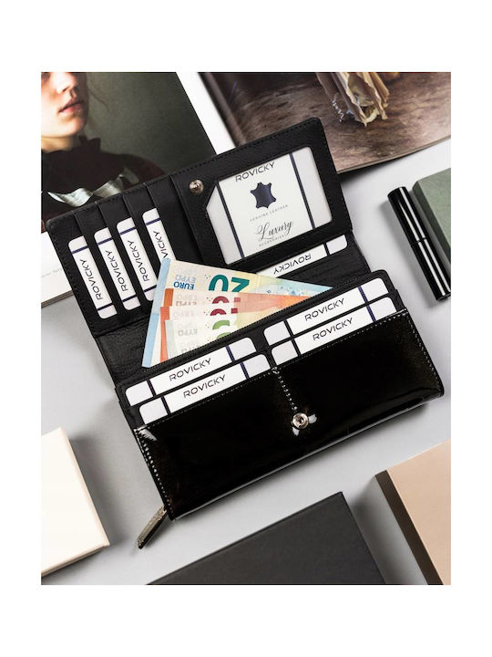 Groß Frauen Brieftasche Klassiker Schwarz