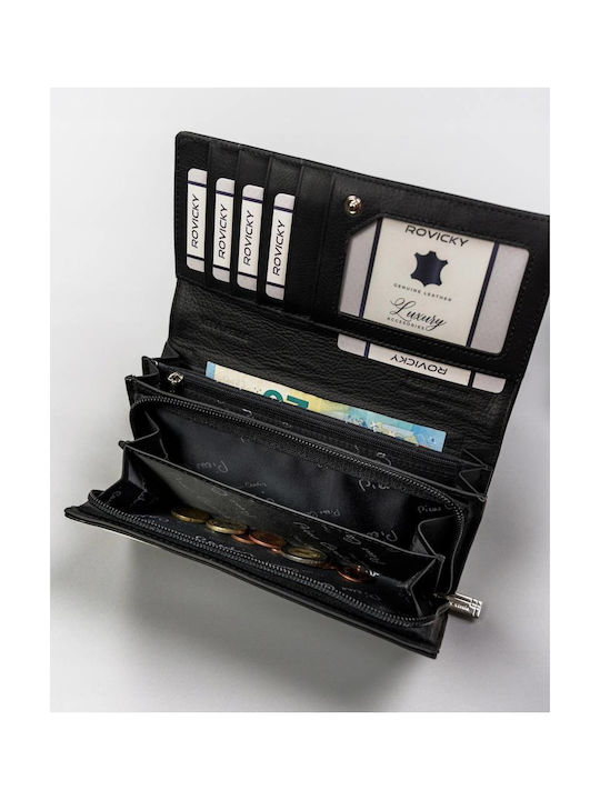 Groß Frauen Brieftasche Klassiker Schwarz