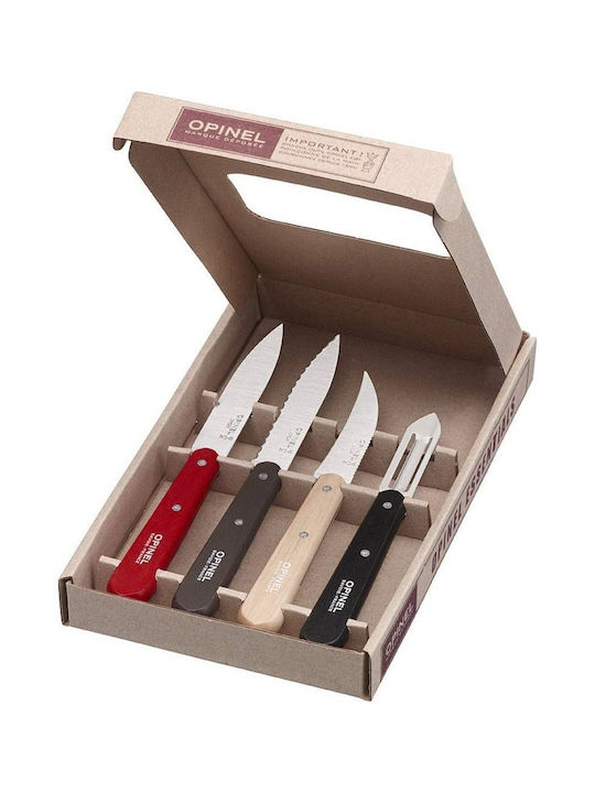 Opinel Les Essentiels Loft Knife Set from Stainless Steel 4pcs