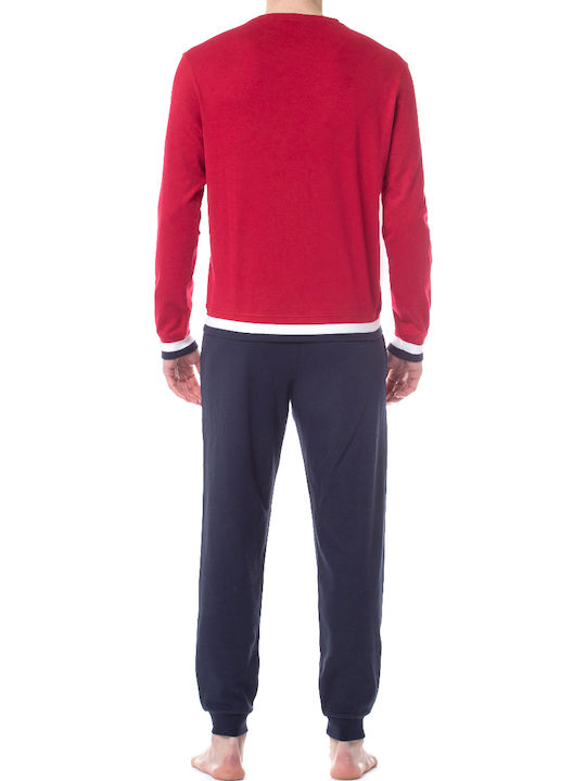 U.S. Polo Assn. Men's Winter Pajamas Set Red