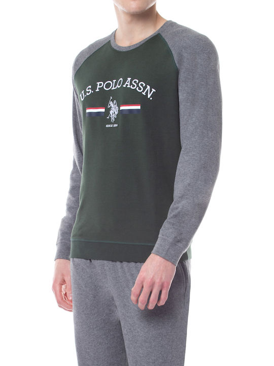 U.S. Polo Assn. Men's Winter Pajamas Set Green