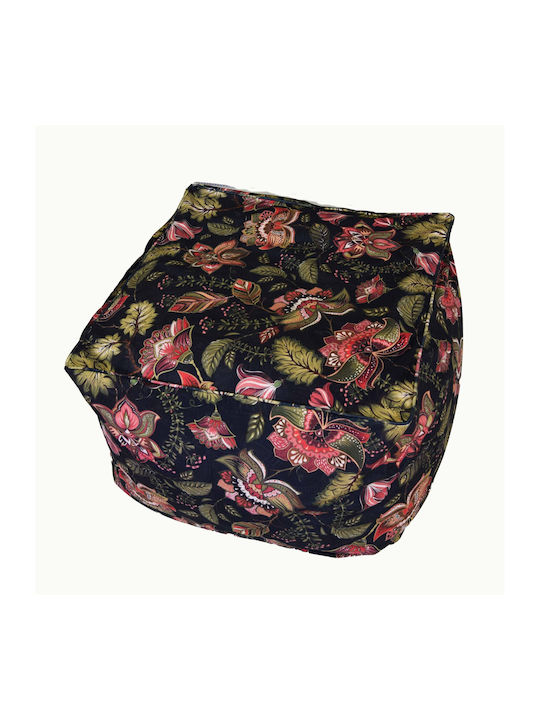 Decocraft Sitzsack Hocker NightFlower Blau 60x60x45cm