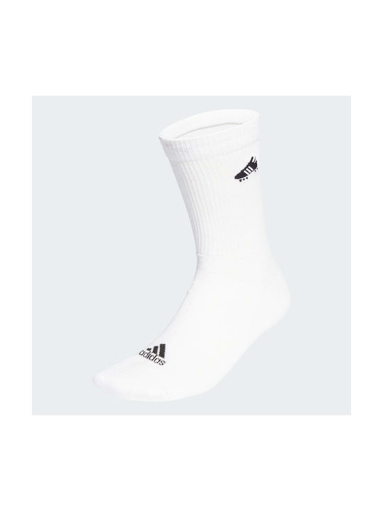 Adidas Boot Embroidered Football Socks White 1 Pair