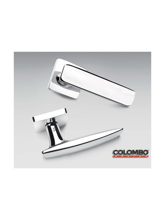 Colombo Design Buton Ușa Din Mijloc Rosetă Bold 2 Cromo