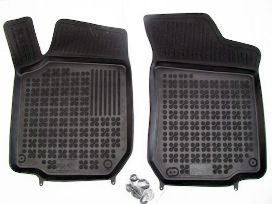 Rezaw Plast Set of Front and Rear Mats 4pcs Tray Type for Seat Leon Skoda Octavia Volkswagen Golf 2014+ Black